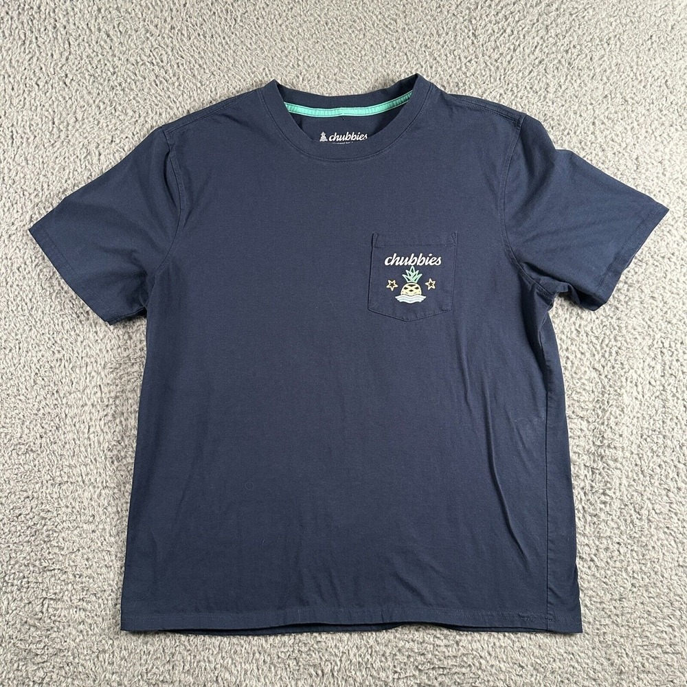Chubbies Shirt Mens XL Blue "Taco bout a wekend" Tee Logo Casual‎